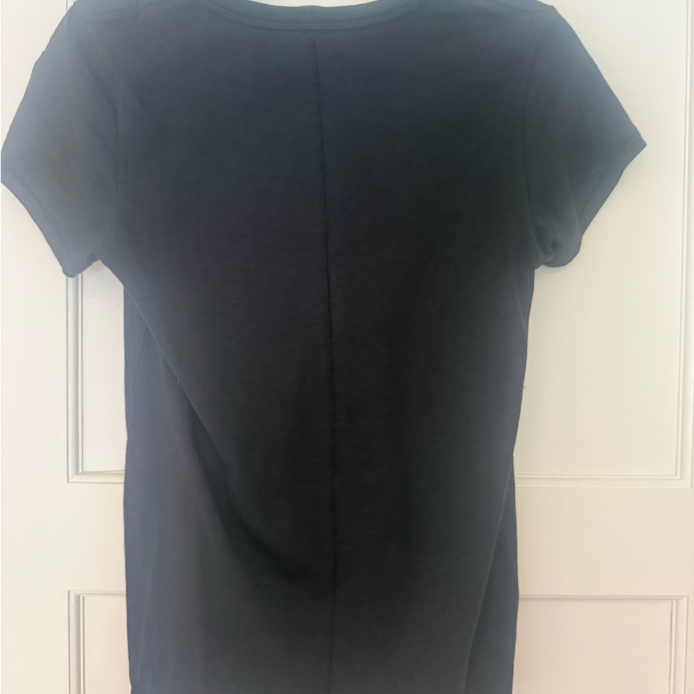 Rag & Bone Black Studded Short Sleeve Tee - Picture 2 of 3